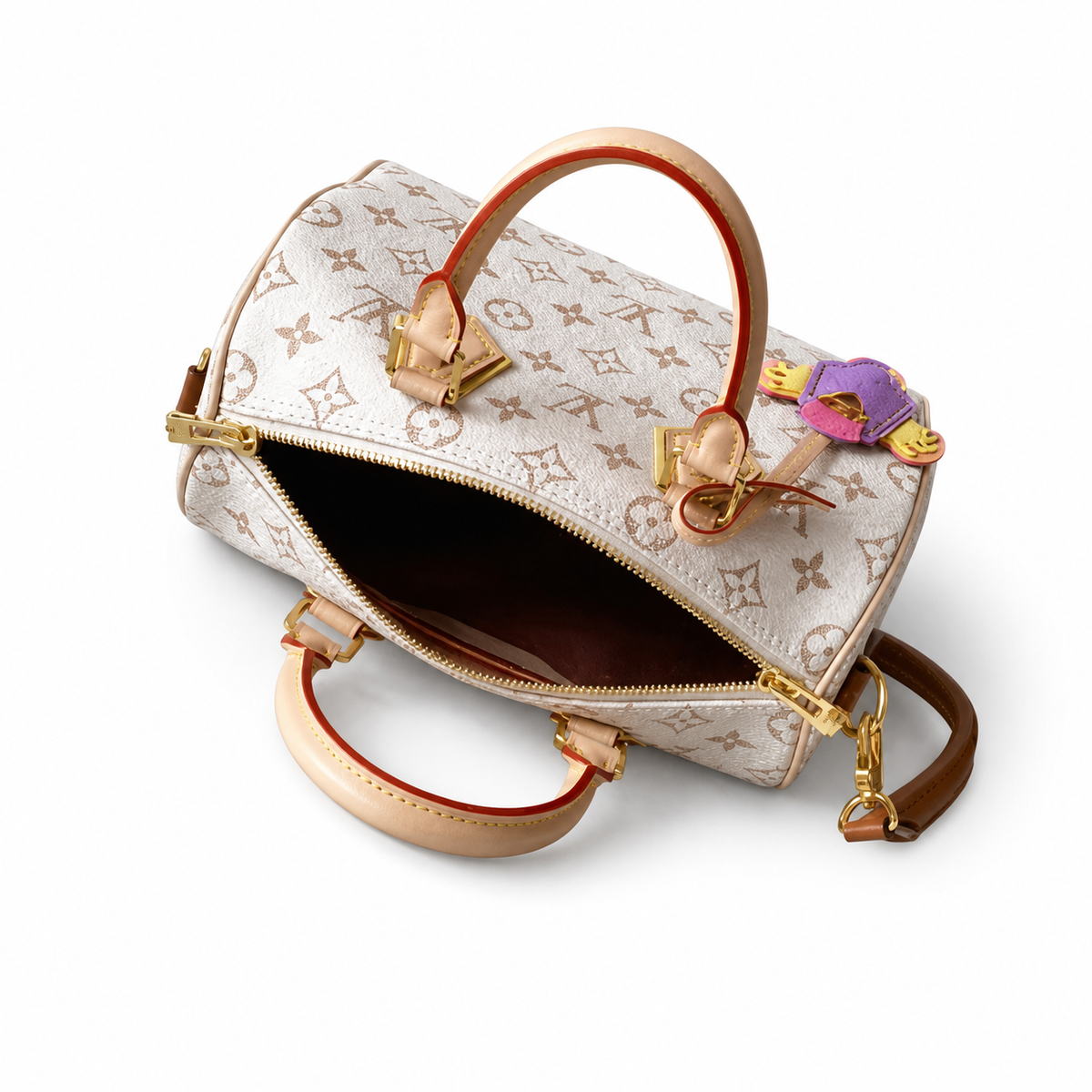 Louis Vuitton Speedy Bandoulière 25 — Monogram Dune with Butterfly Bag Charm