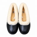 UGG Black Cream-Trim Slip-On Slippers