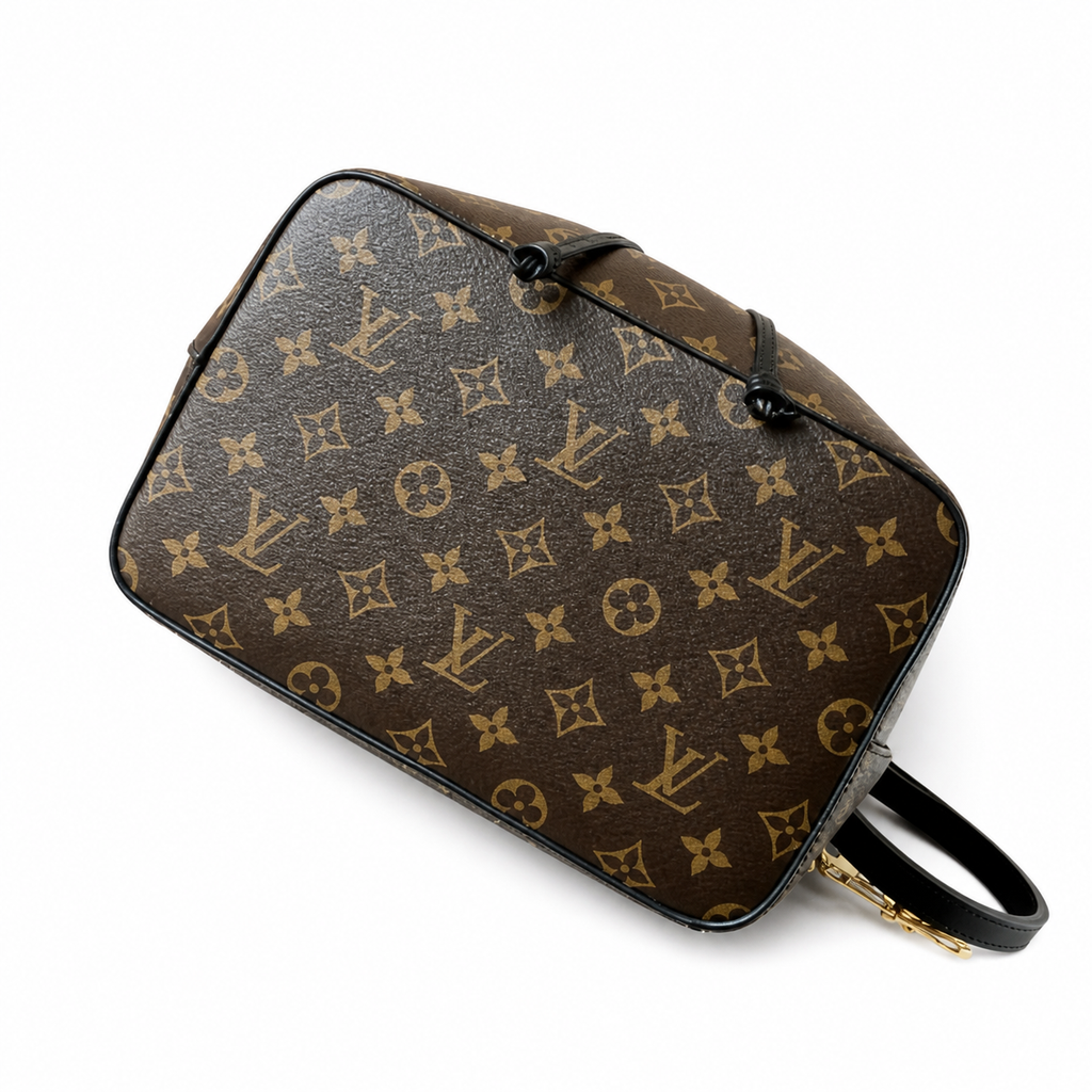 Louis Vuitton Noé GM — Monogram Canvas, Black Leather Trim & Drawstring Closure