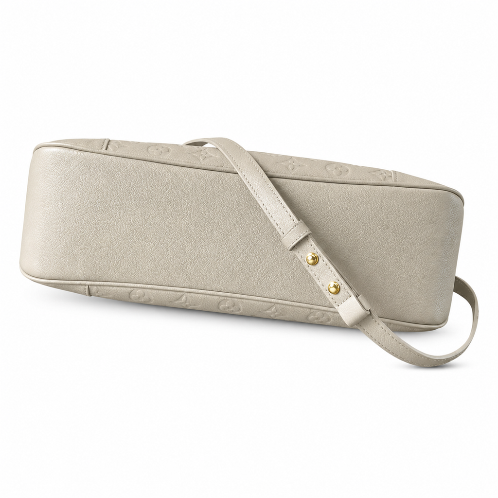 Louis Vuitton Boulogne — Tourterelle Monogram Empreinte & Gold Oval Chain