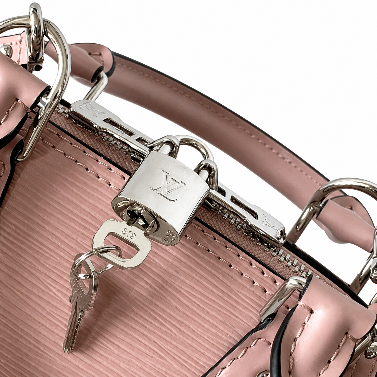 Louis Vuitton Alma BB — Epi Leather in Rose Ballerine with Silver Lock & Key