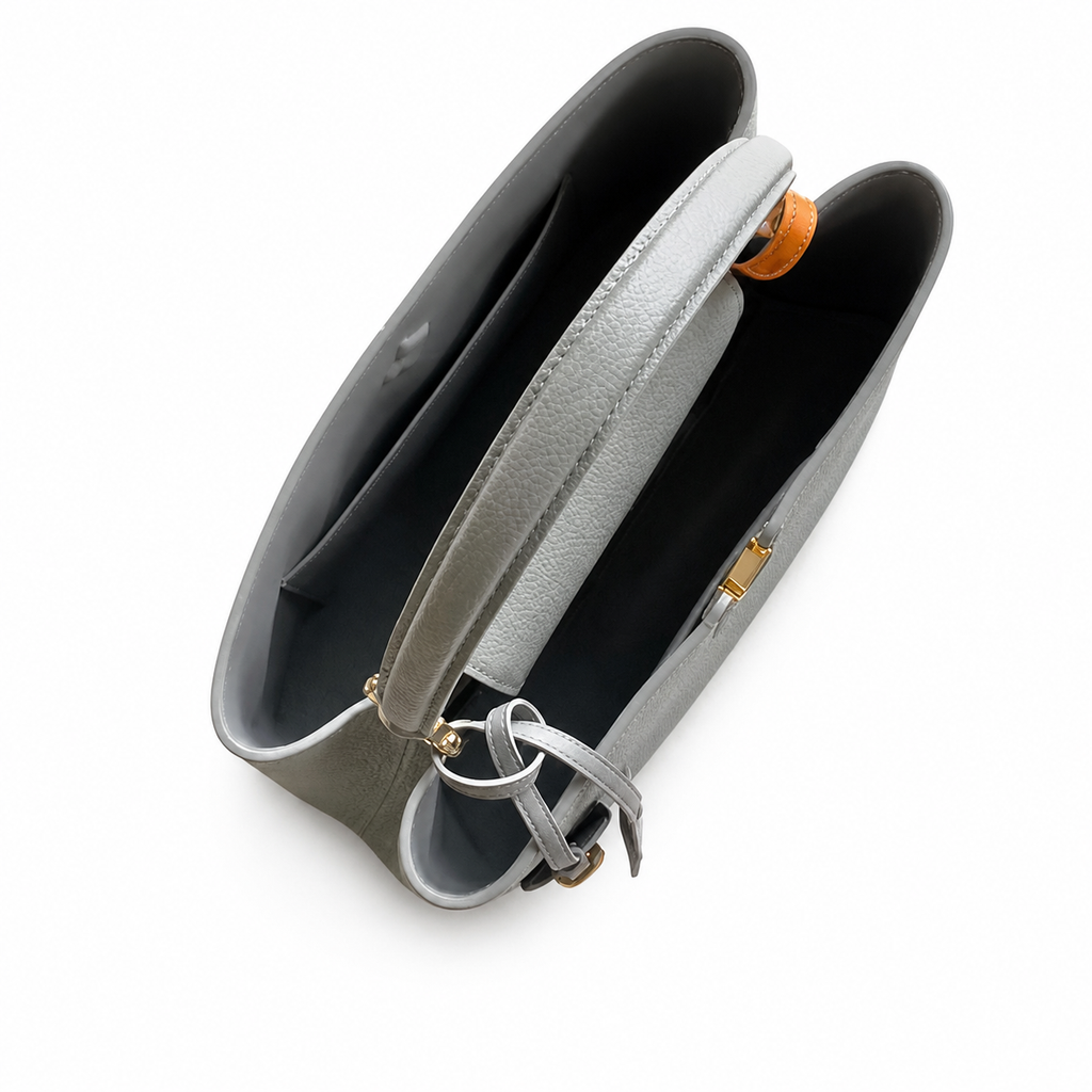 Louis Vuitton Capucines MM — Taurillon Leather in Galet with Gold LV Lock