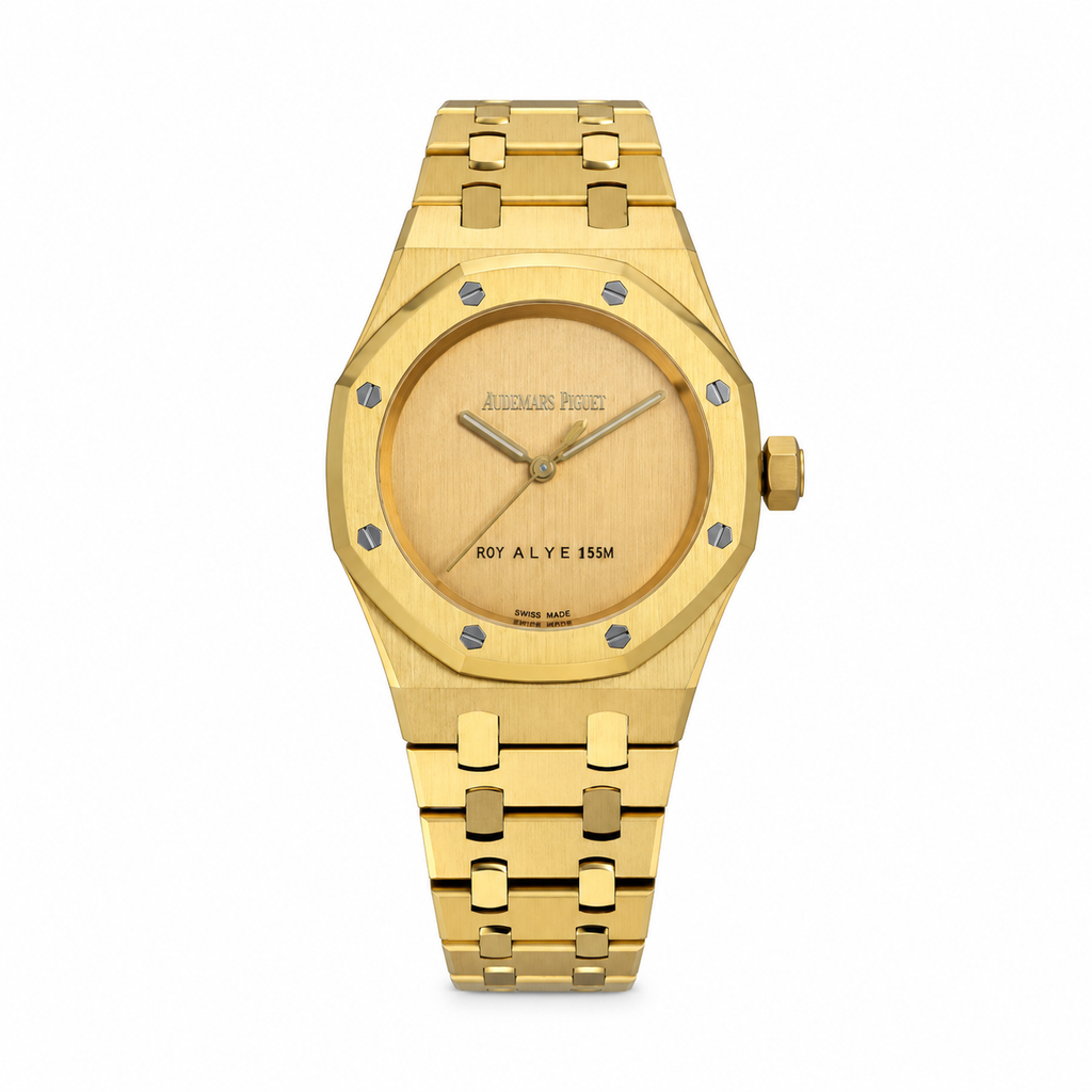 Audemars Piguet Royal Oak Jumbo Extra-Thin 18K Yellow Gold Champagne Sunray Dial 50th Anniversary Commemorative Integrated Bracelet Watch