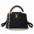 Louis Vuitton Capucines BB — Taurillon Leather in Noir with Two-Tone Chain & Leather Tassel