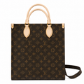 Louis Vuitton Sac Plat BB — Monogram Canvas with Vachetta Leather Handles