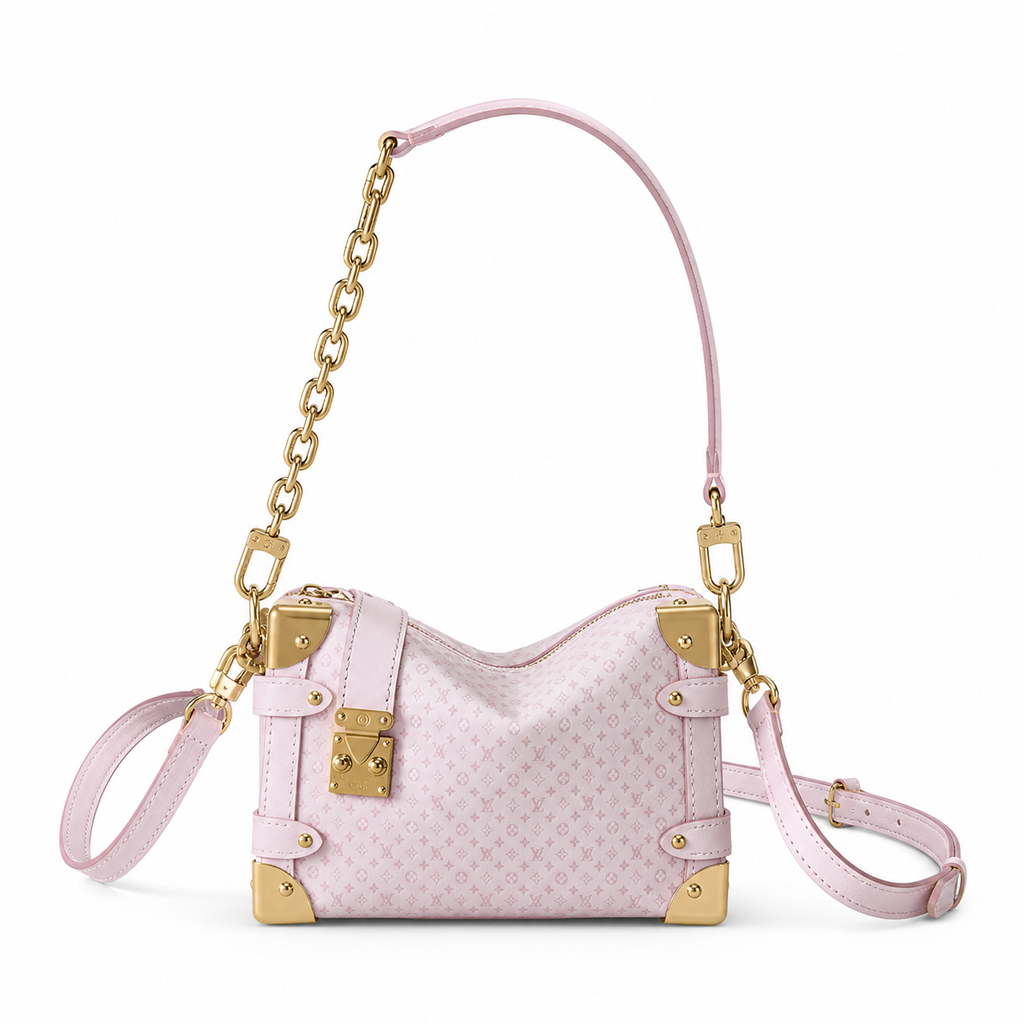 Louis Vuitton Petite Malle Souple — Monogram Velvet in Rose Poudre with Gold Hardware