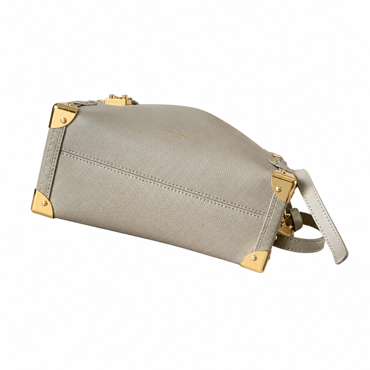 Louis Vuitton Soft Trunk — Tourterelle Grey Taurillon, Gold Corner Fittings & Chain Strap
