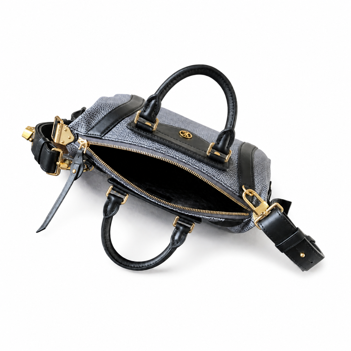 Louis Vuitton Cylinder Bag — Bleu Glacier Metallic, Racing Stripes, Gold LV Badge & Front Flap Pocket
