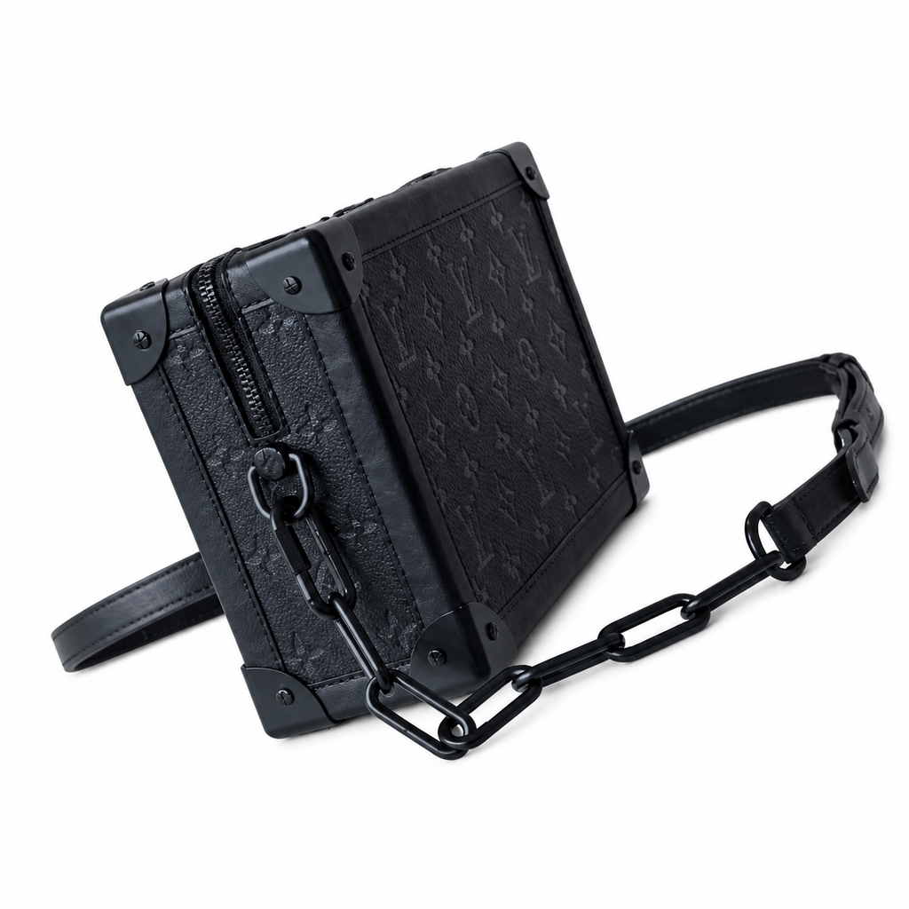 Louis Vuitton Soft Trunk — Monogram Shadow Leather in All Black