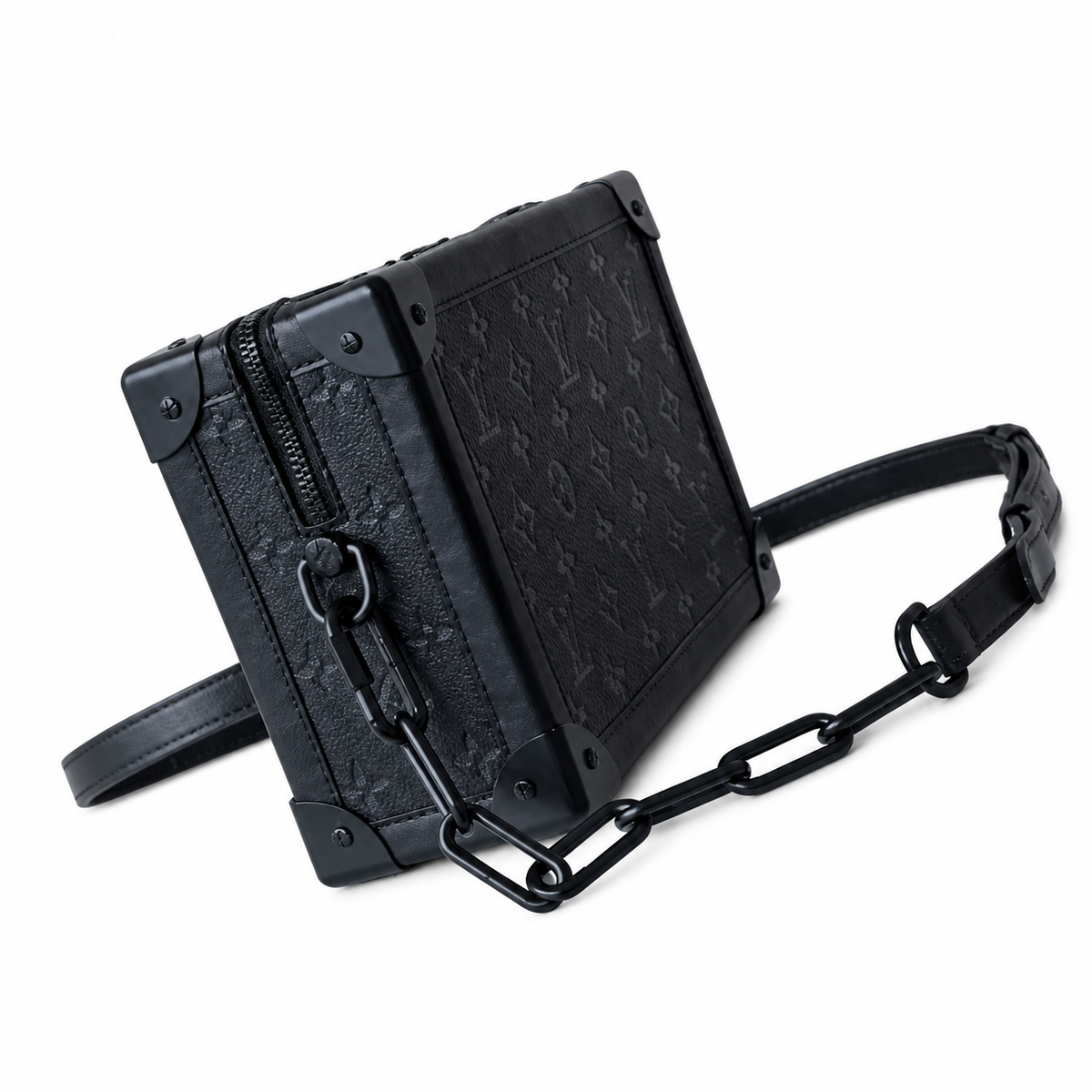 Louis Vuitton Soft Trunk — Monogram Shadow Leather in All Black