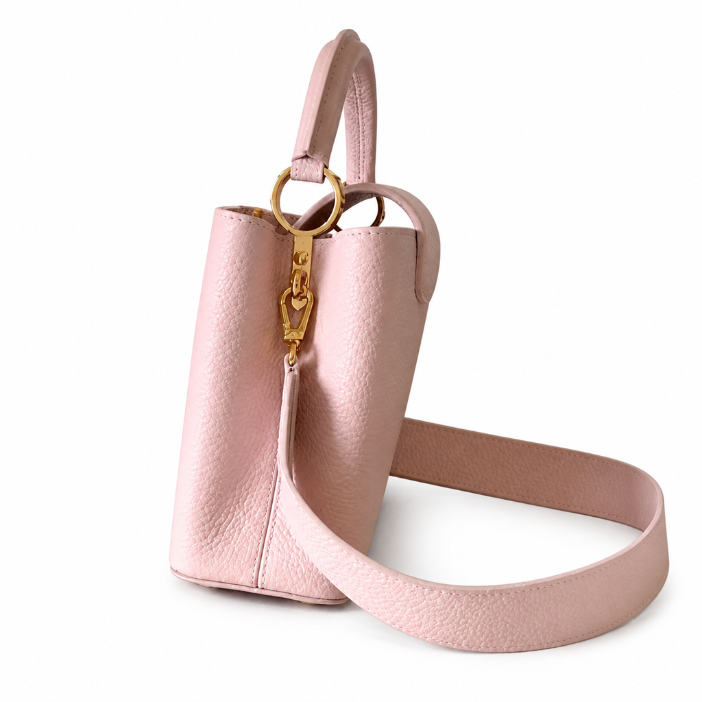 Louis Vuitton Capucines BB — Taurillon Leather in Rose Poudre with Tonal LV Clasp & Gold Hardware