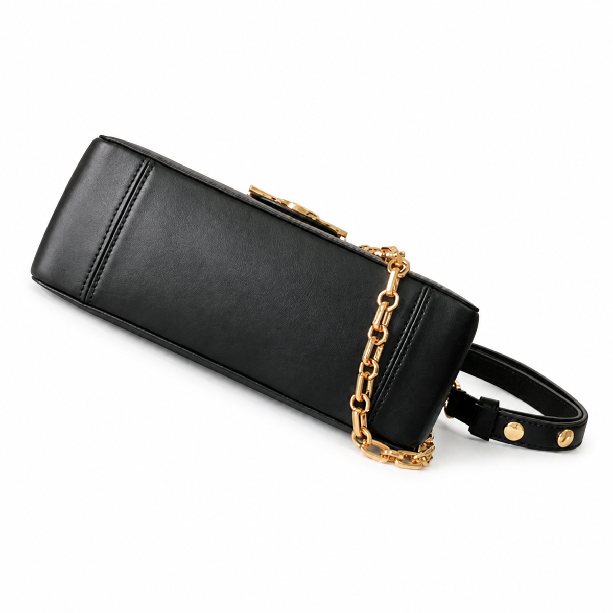 Louis Vuitton Dauphine MM — Noir Smooth Calfskin, Gold Dauphine Lock & Tonal Black