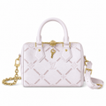 Louis Vuitton Speedy Bandoulière 20 — Mahina Perforated Leather in Rose Poudre with Embroidery