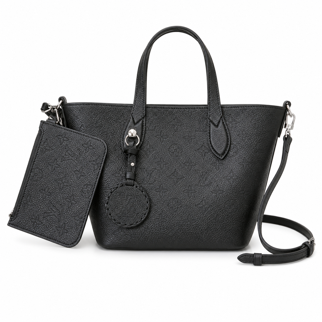 Louis Vuitton Blossom PM — Mahina Perforated Leather in Noir with Matching Coin Purse