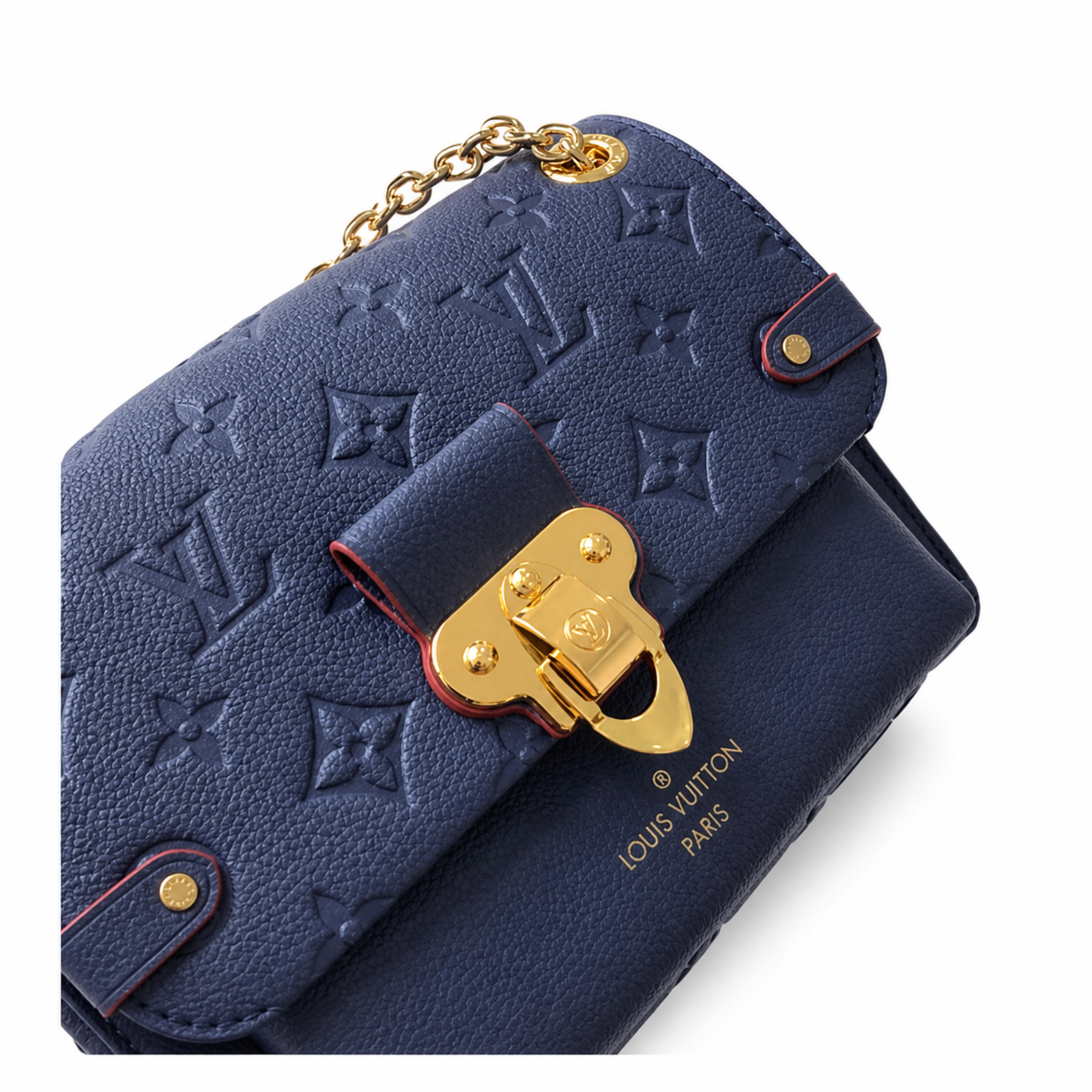 Louis Vuitton Vavin BB — Monogram Empreinte Leather in Marine Rouge