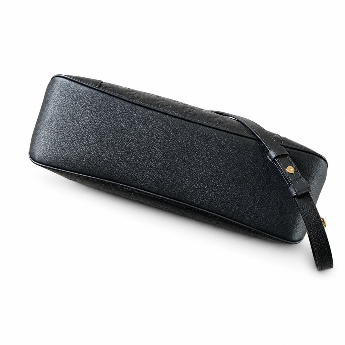 Louis Vuitton Boulogne — Noir Monogram Empreinte, Gold Chain & Bow Zip Pull
