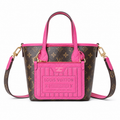 Louis Vuitton Fuchsia Mini Tote — Grain Leather, LV 1854 Heritage Label, Tonal Handles & Monogram Strap