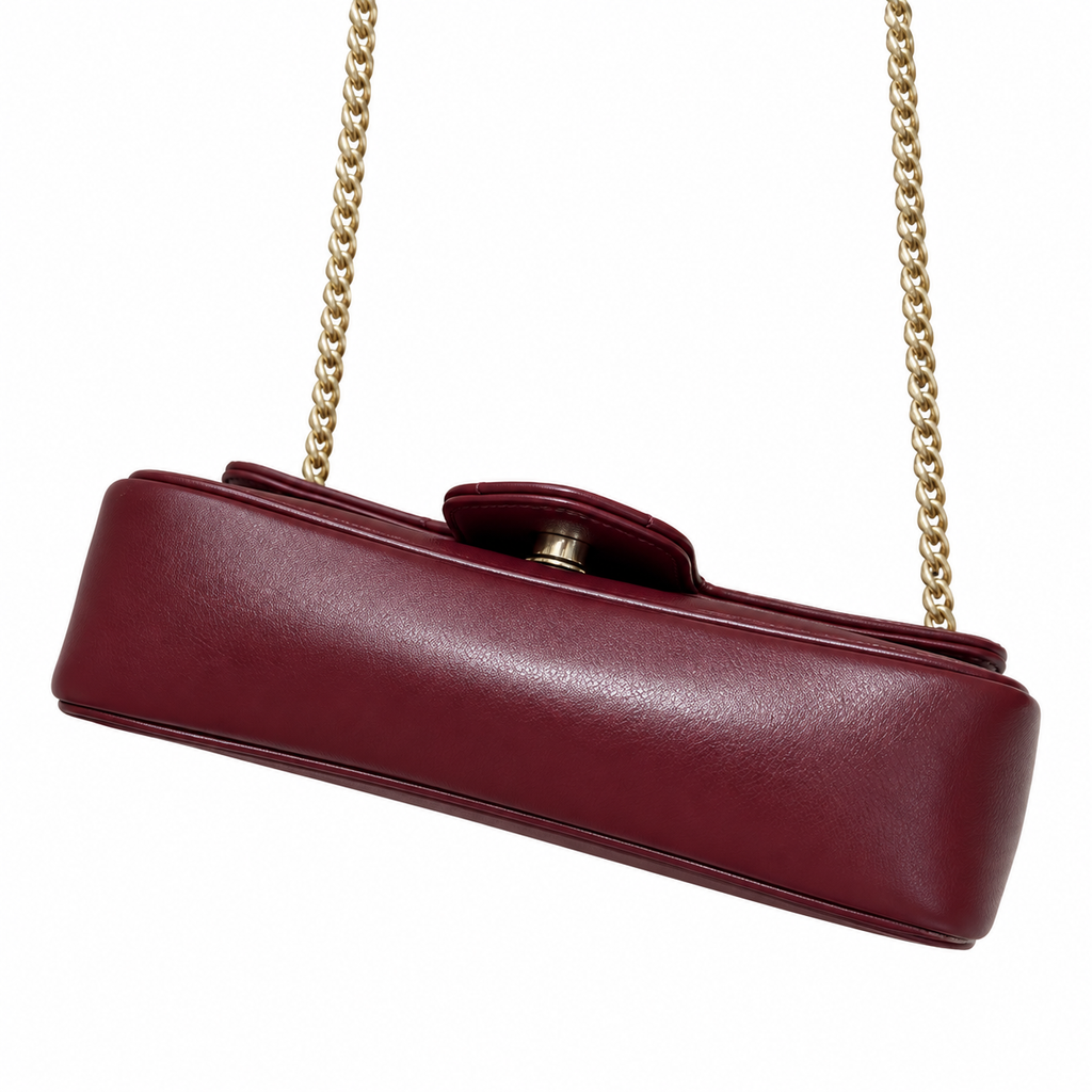 Gucci GG Marmont Super Mini Bag in Bordeaux Matelassé