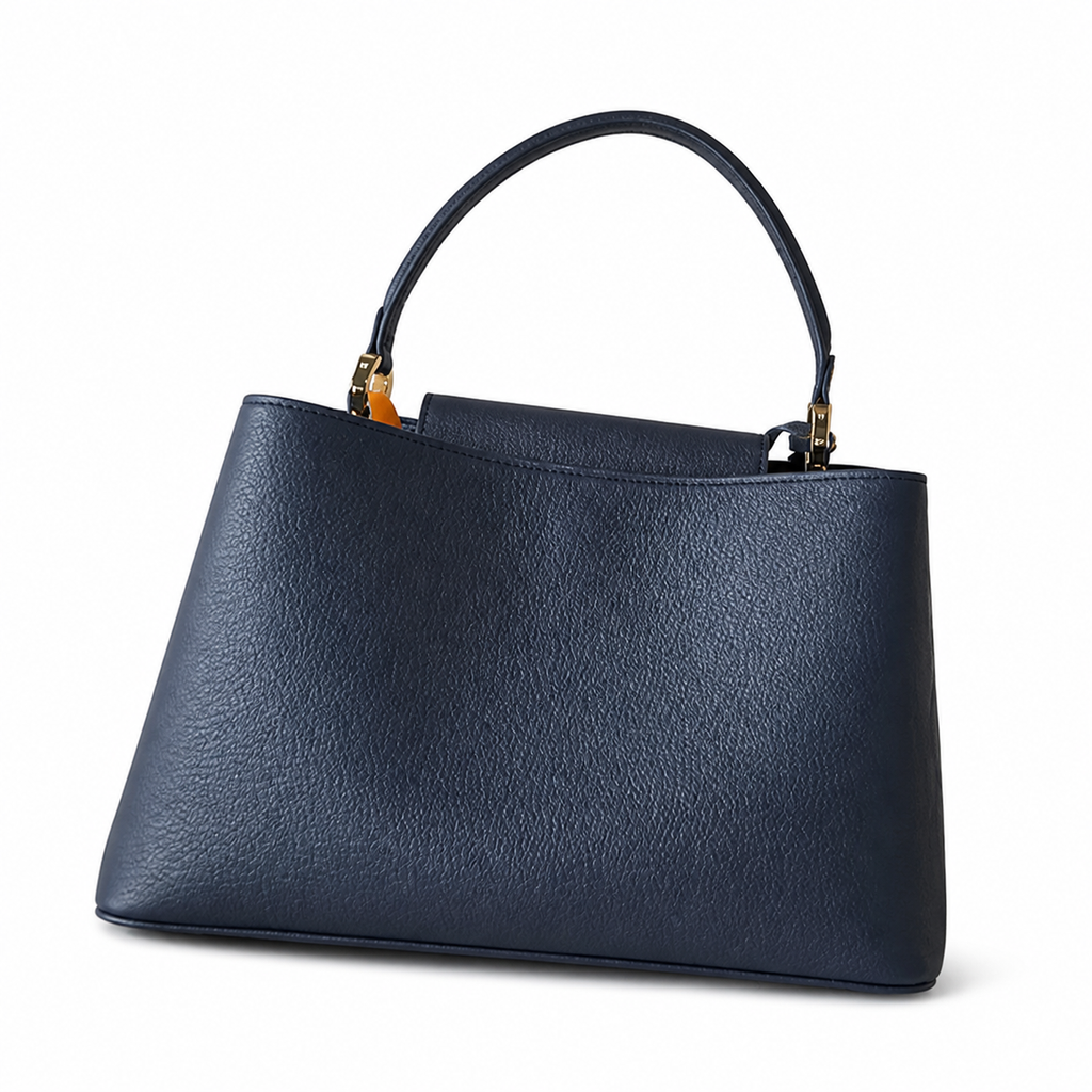 Louis Vuitton Capucines MM — Taurillon Leather in Marine with Gold LV Lock