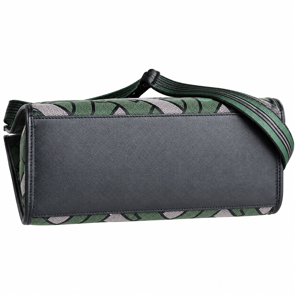 Burberry Heritage Green Monogram Tote Bag