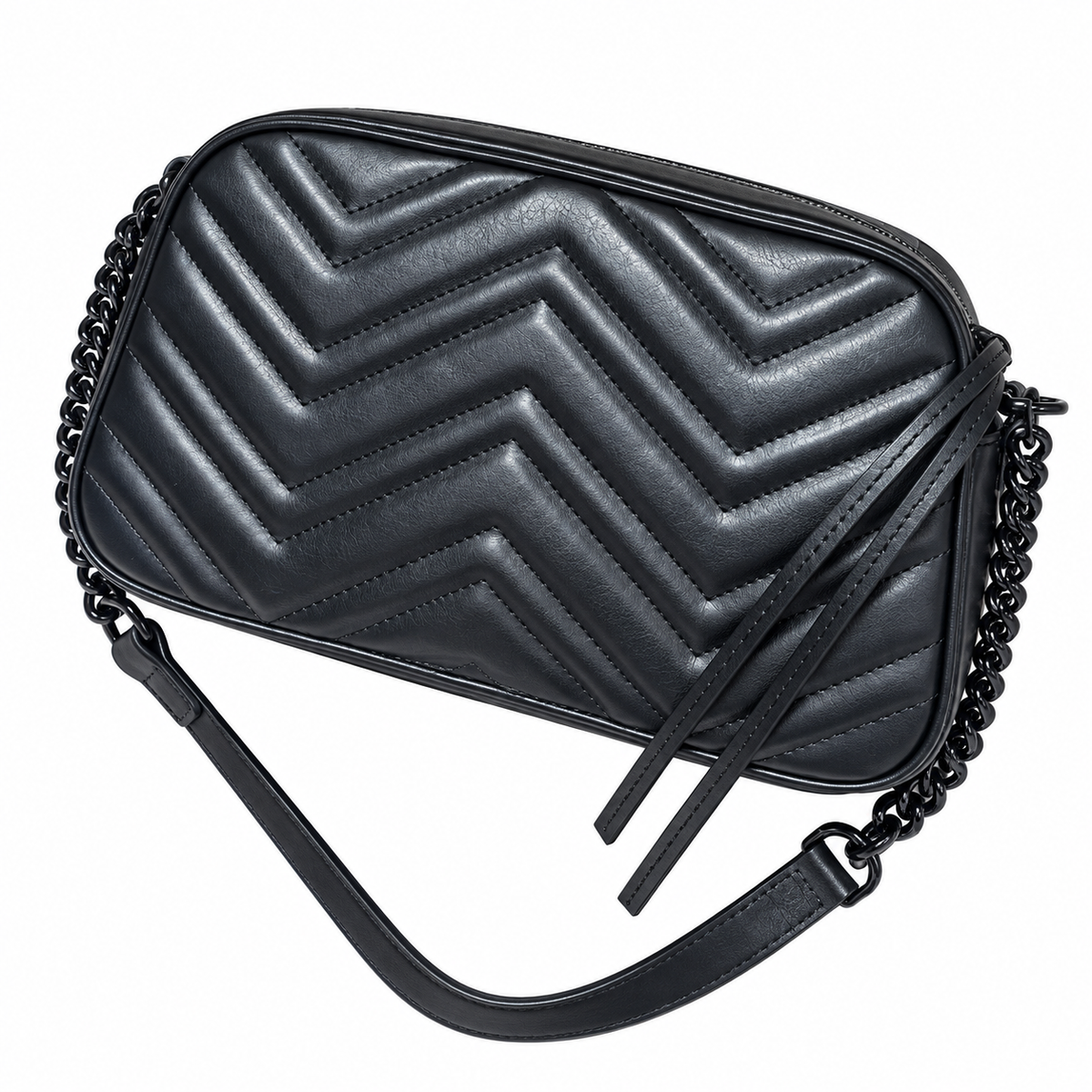 Gucci GG Marmont Small Camera Bag in Tonal Black with Black Hardware