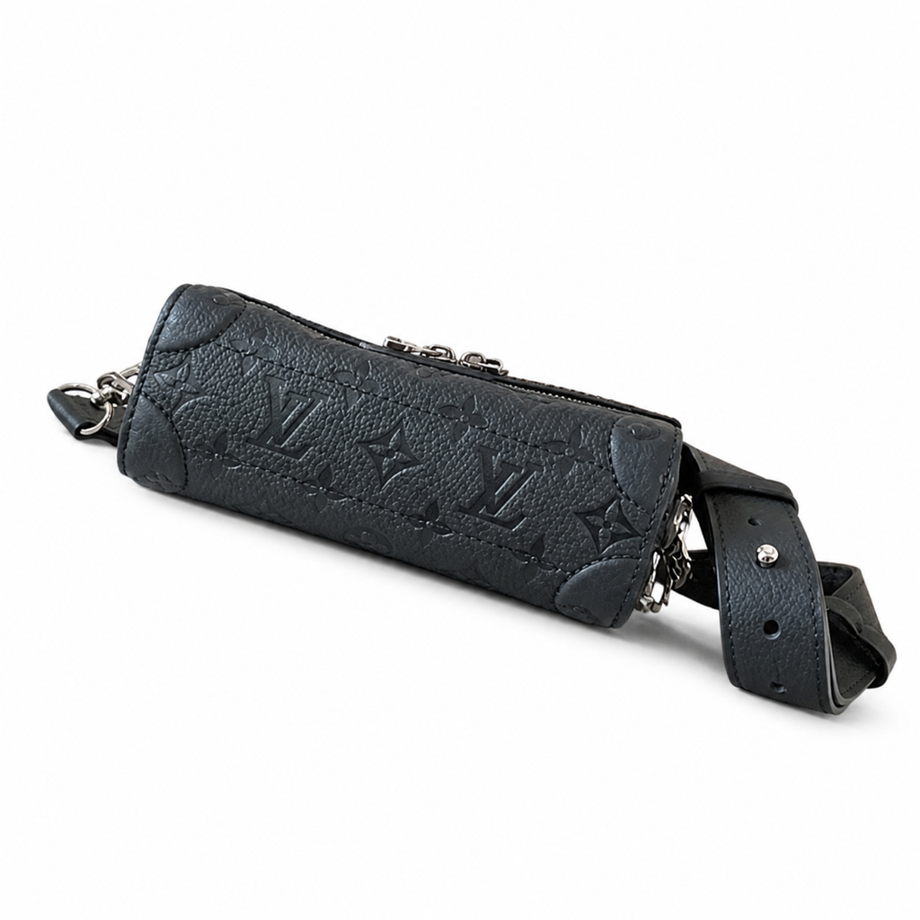 Louis Vuitton Trunk on Chain — Monogram Empreinte Leather in Noir with Silver Hardware