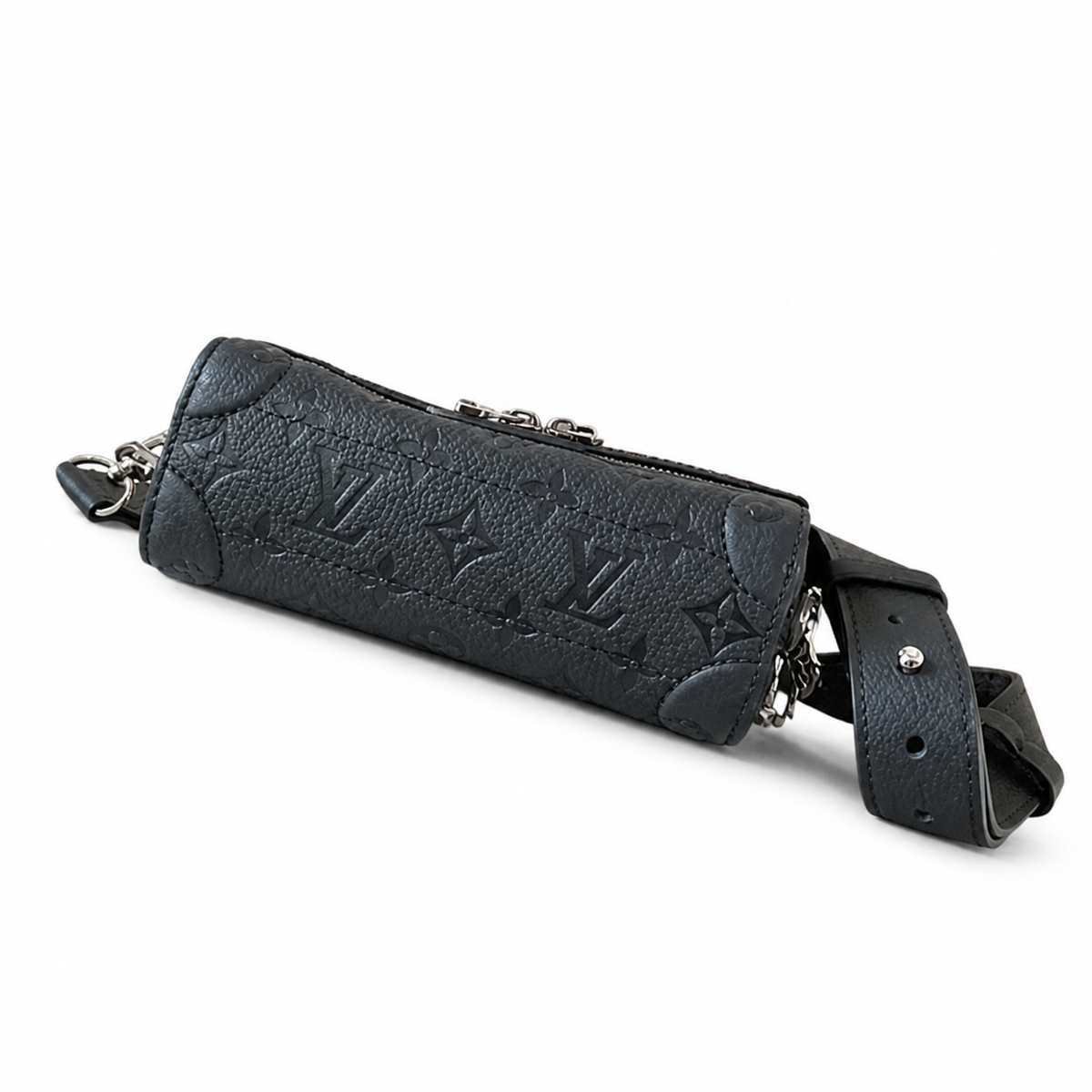 Louis Vuitton Trunk on Chain — Monogram Empreinte Leather in Noir with Silver Hardware
