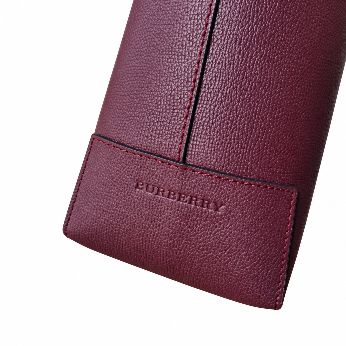 Burberry Heritage Crest Burgundy Tote Bag