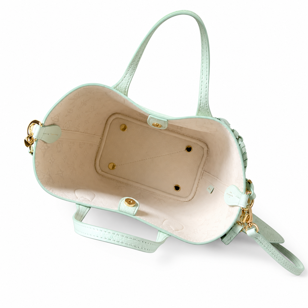 Louis Vuitton Blossom PM — Mahina Perforated Leather in Vert d’Eau with Braided Key Charm