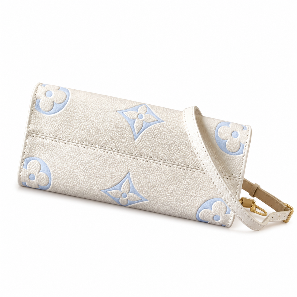 Louis Vuitton Onthego PM — Giant Monogram Empreinte in Crème & Baby Blue