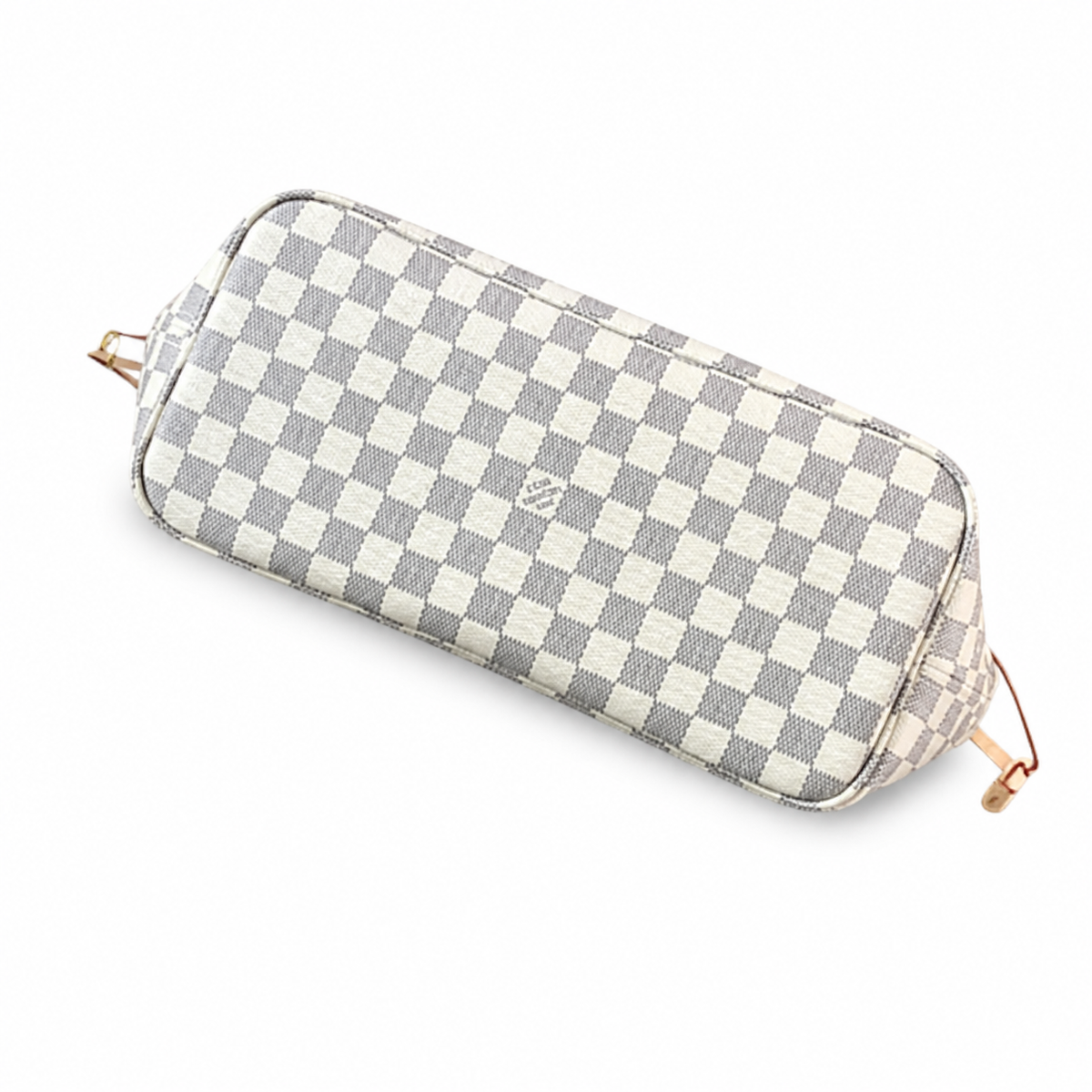 Louis Vuitton Neverfull MM — Damier Azur, Red Side Trim & Pochette