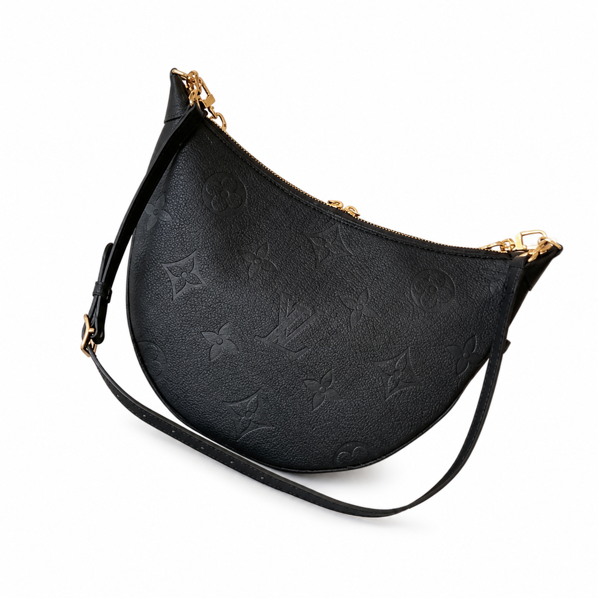 LV Loop Half-Moon Bag | Empreinte Embossed Leather Gold Chain