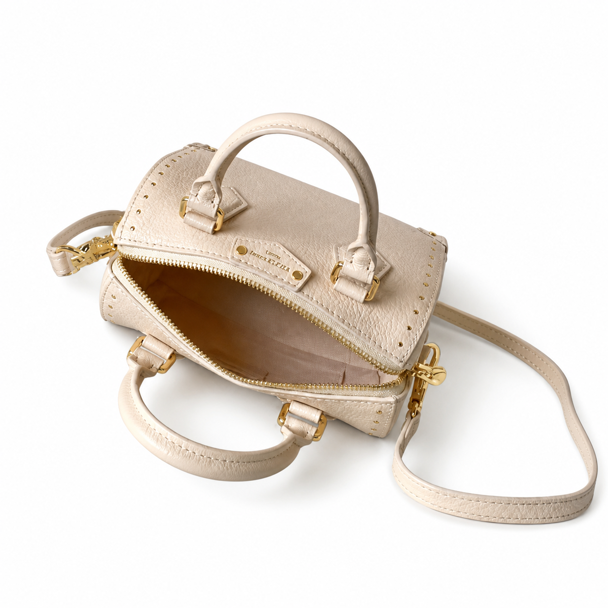 Louis Vuitton Mini Arch — Cream Empreinte, Gold Corner Guards & D-Ring Clasp