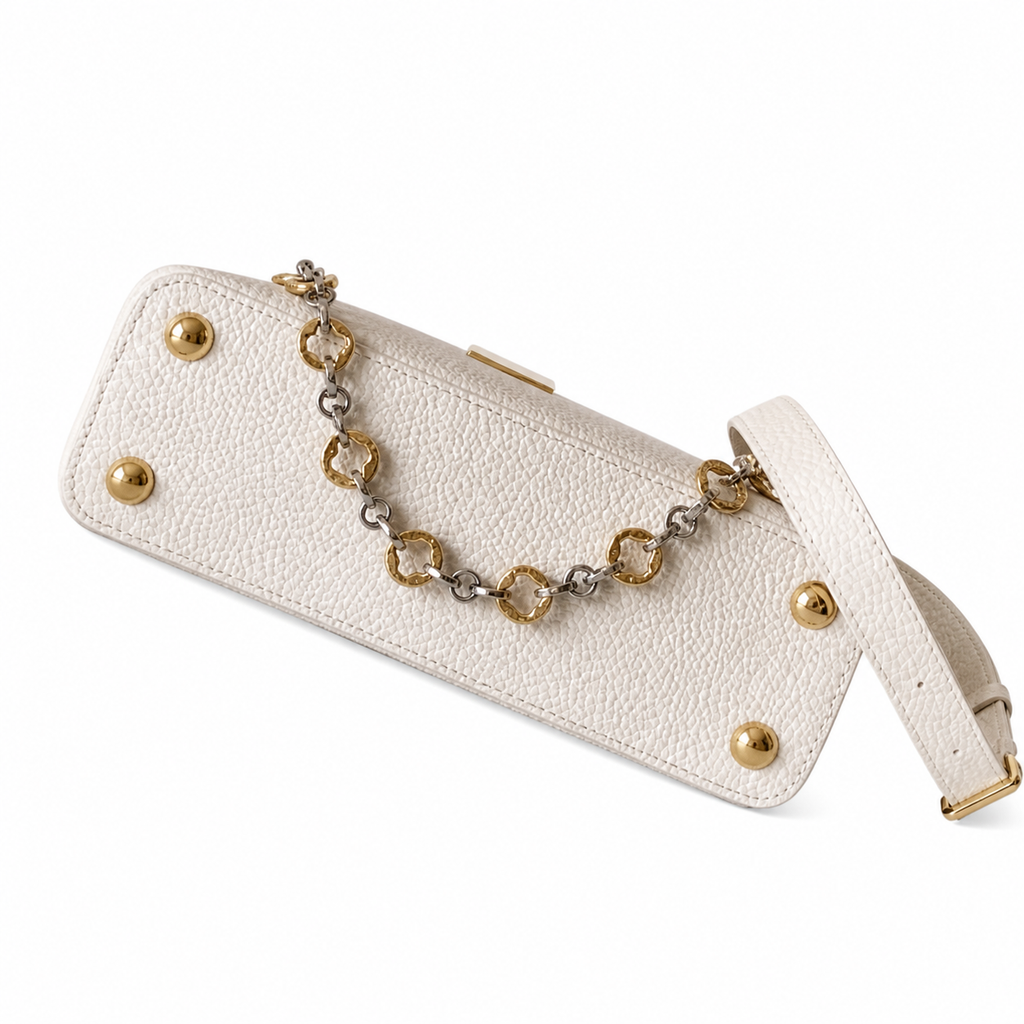 Louis Vuitton Capucines BB — Taurillon Leather in Crème with Gold LV Clasp & Wide Strap