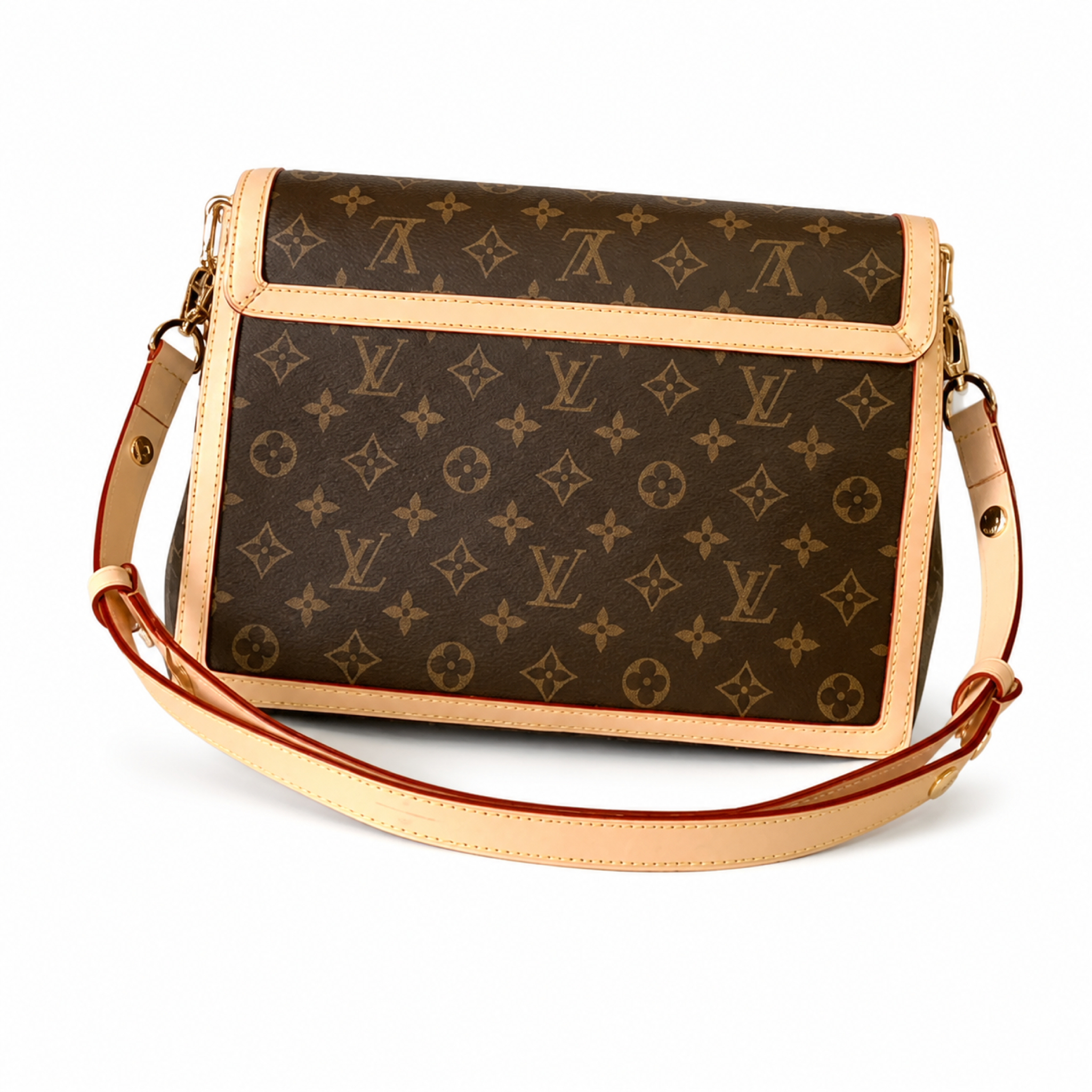 Louis Vuitton Dauphine MM — Monogram Canvas, Gold Dauphine Lock & Oval Chain