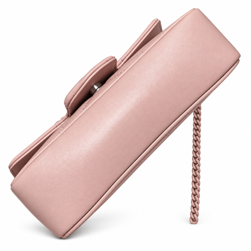 Gucci GG Marmont Super Mini Bag in Tonal Pink with Pink-Coated Hardware