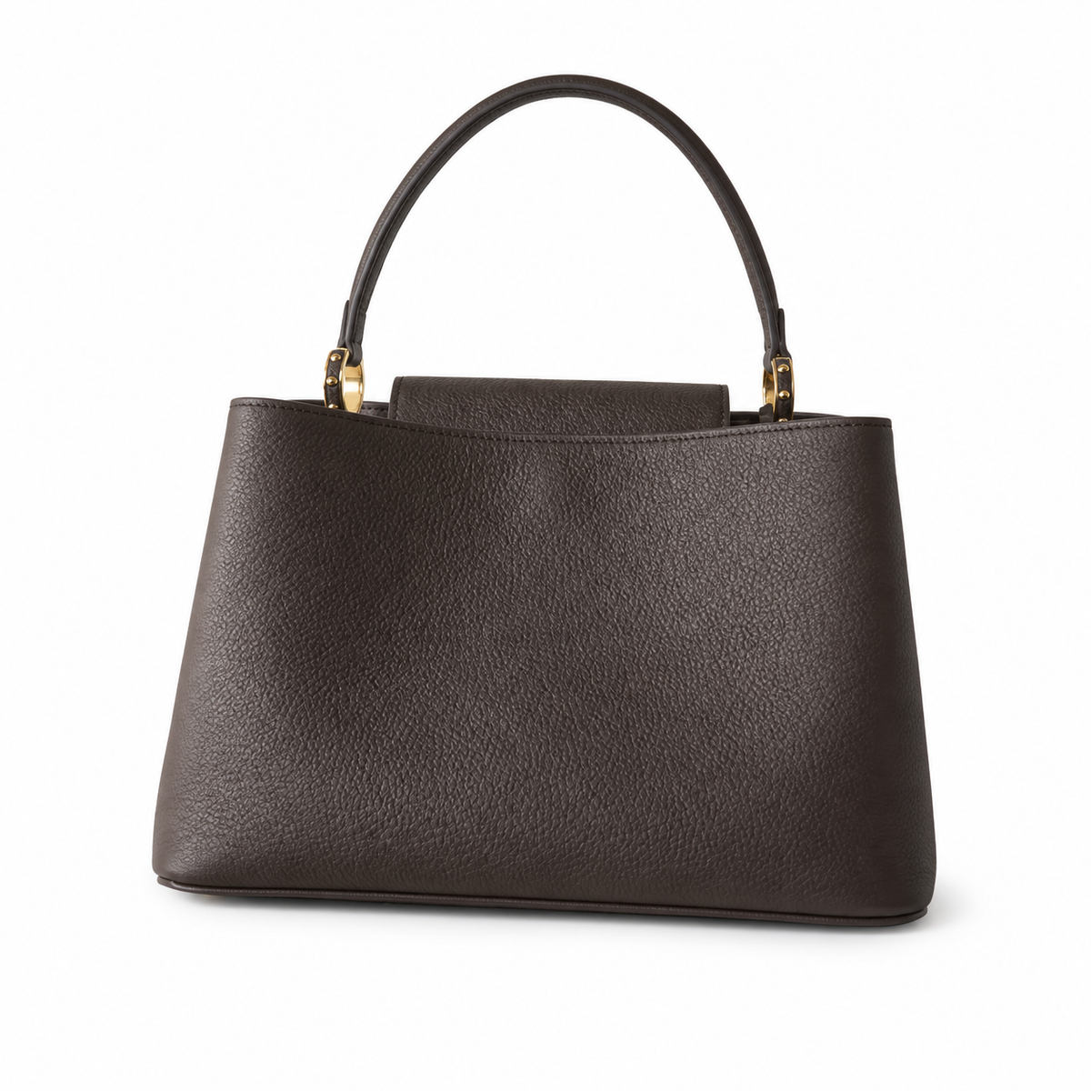 Louis Vuitton Capucines MM — Taurillon Leather in Marron Glacé with Gold LV Lock