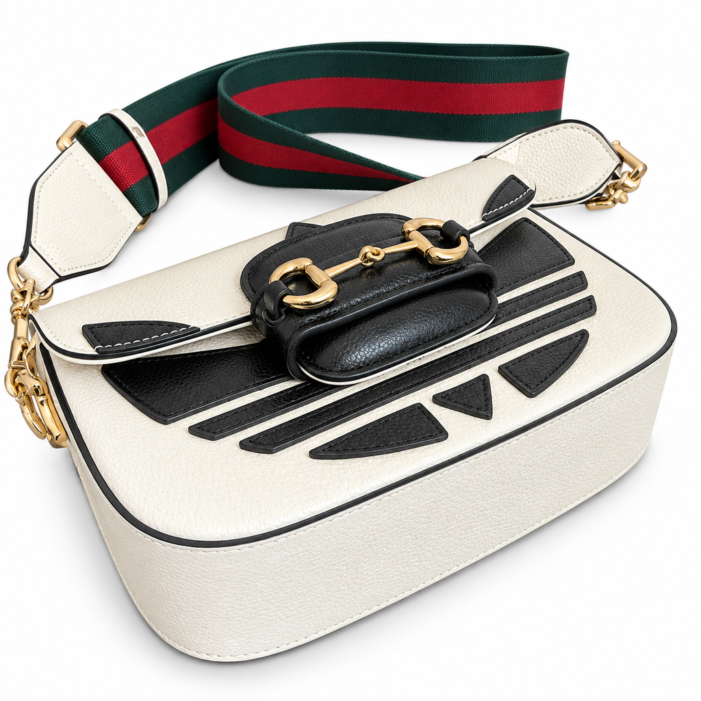 Gucci x Adidas Horsebit 1955 Mini Crossbody Bag in White