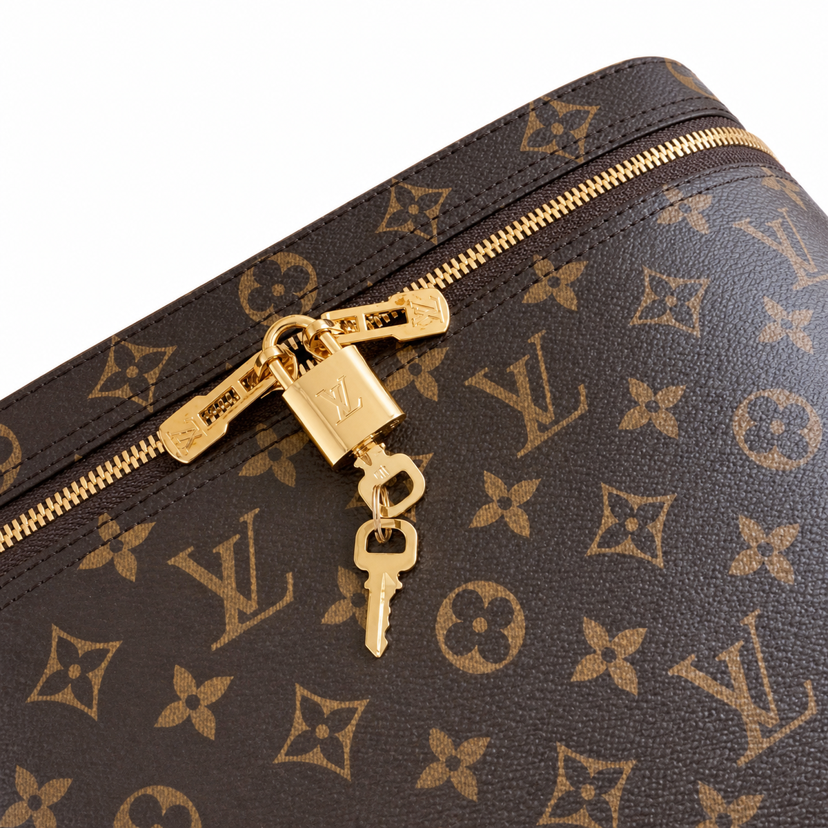 Louis Vuitton Nice BB — Monogram Canvas Vanity Case with Lock & Key