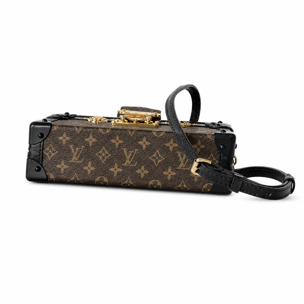 Louis Vuitton Petite Malle — Monogram Canvas & Black Leather