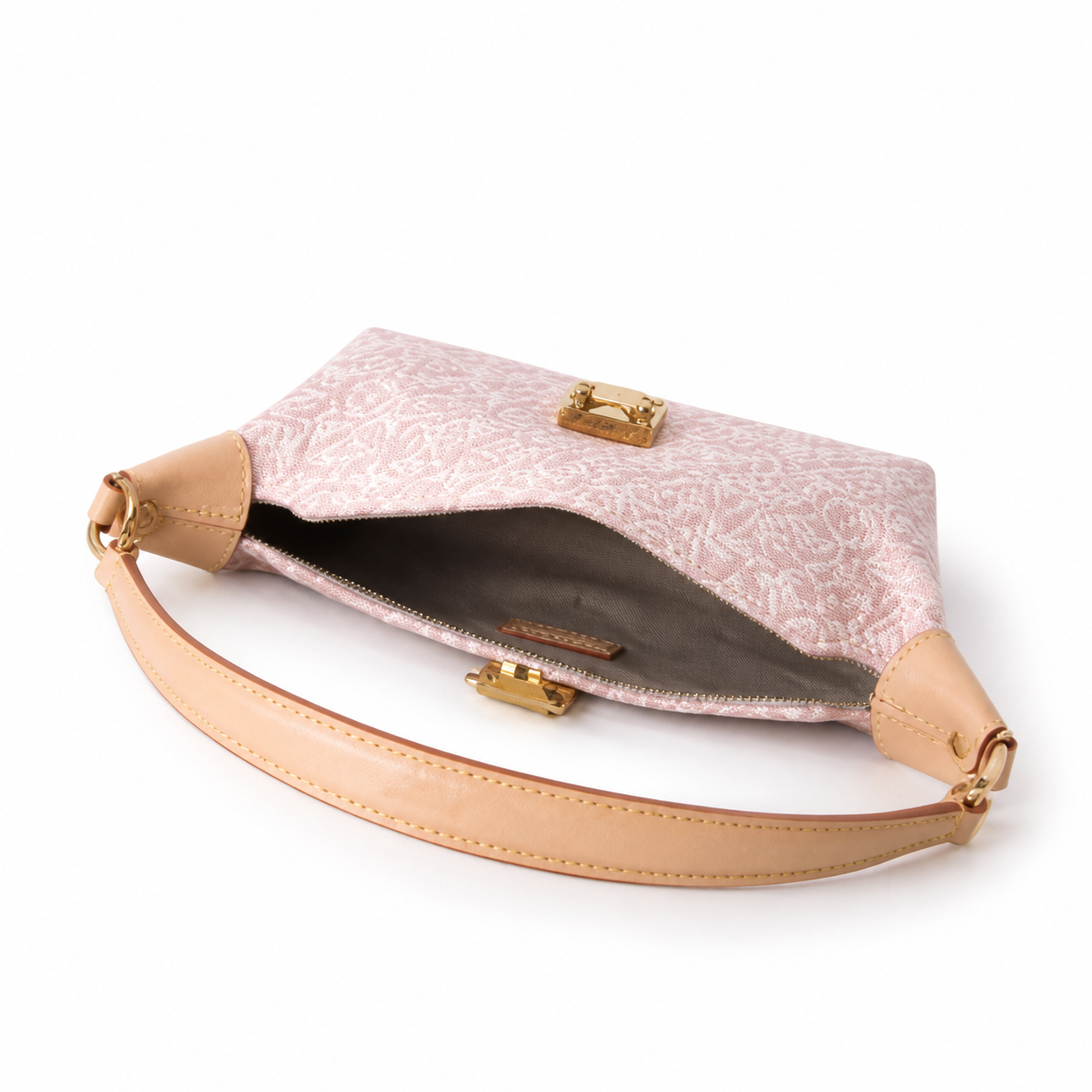 Louis Vuitton Papillon BB — Monogram Shine in Rose Poudre with Vachetta Leather Trim