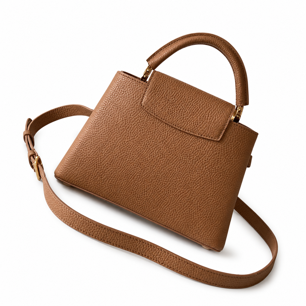 Louis Vuitton Capucines BB & Mini — Caramel Taurillon, Gold LV Clasp & Tonal Design