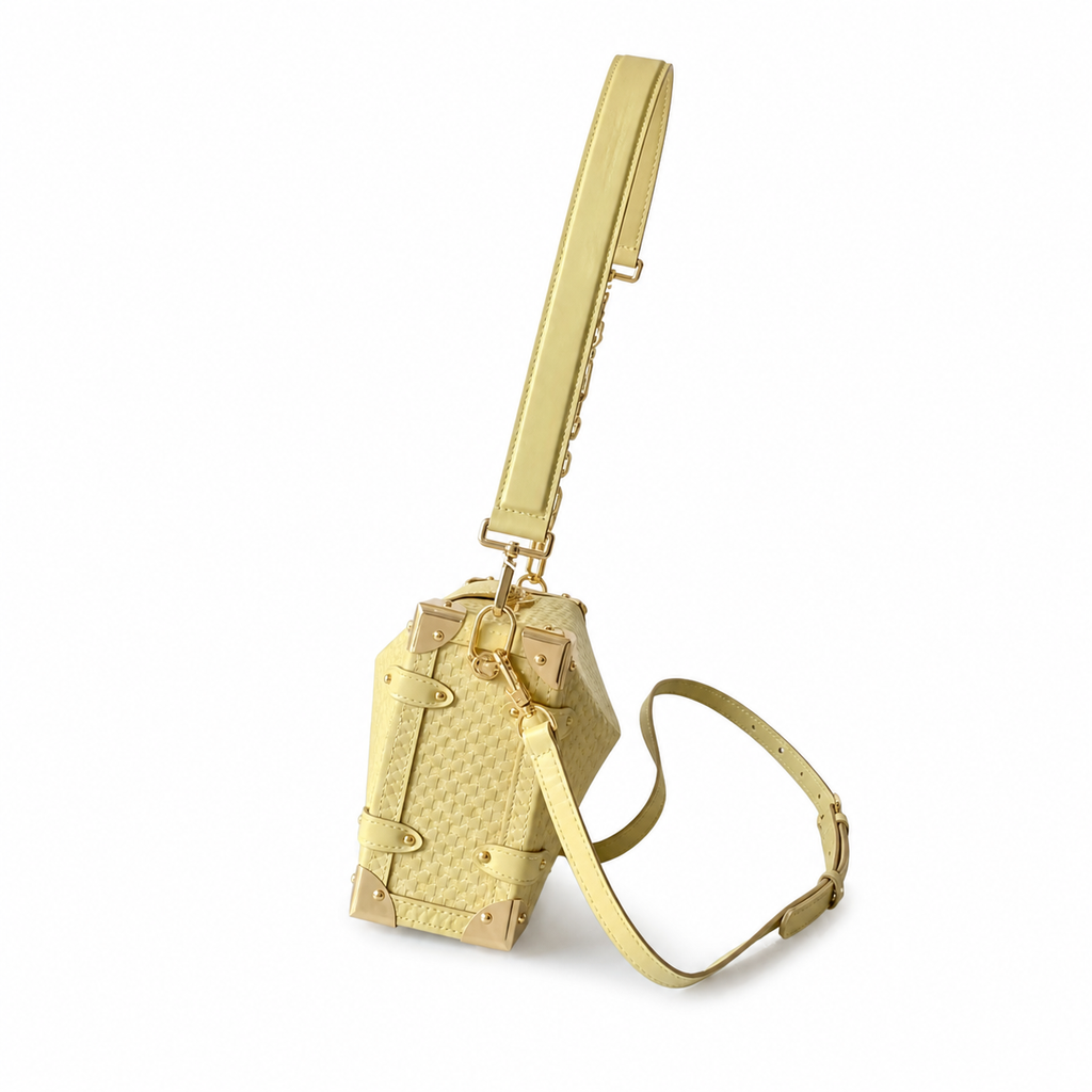 Louis Vuitton Petite Malle Souple — Monogram Quilted Leather in Jaune Poussin with Gold Hardware