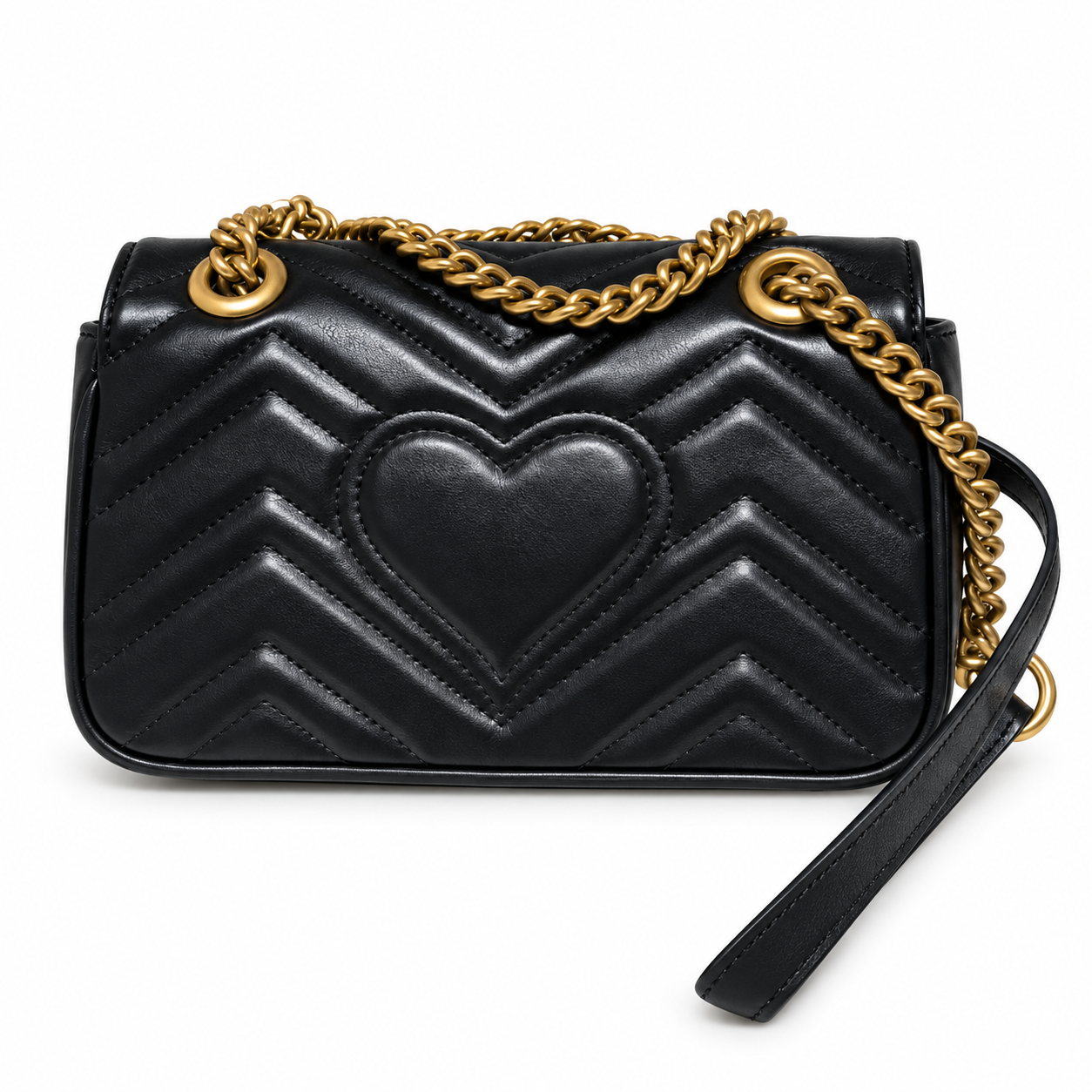 Gucci GG Marmont Small Flap Bag in Black Matelassé