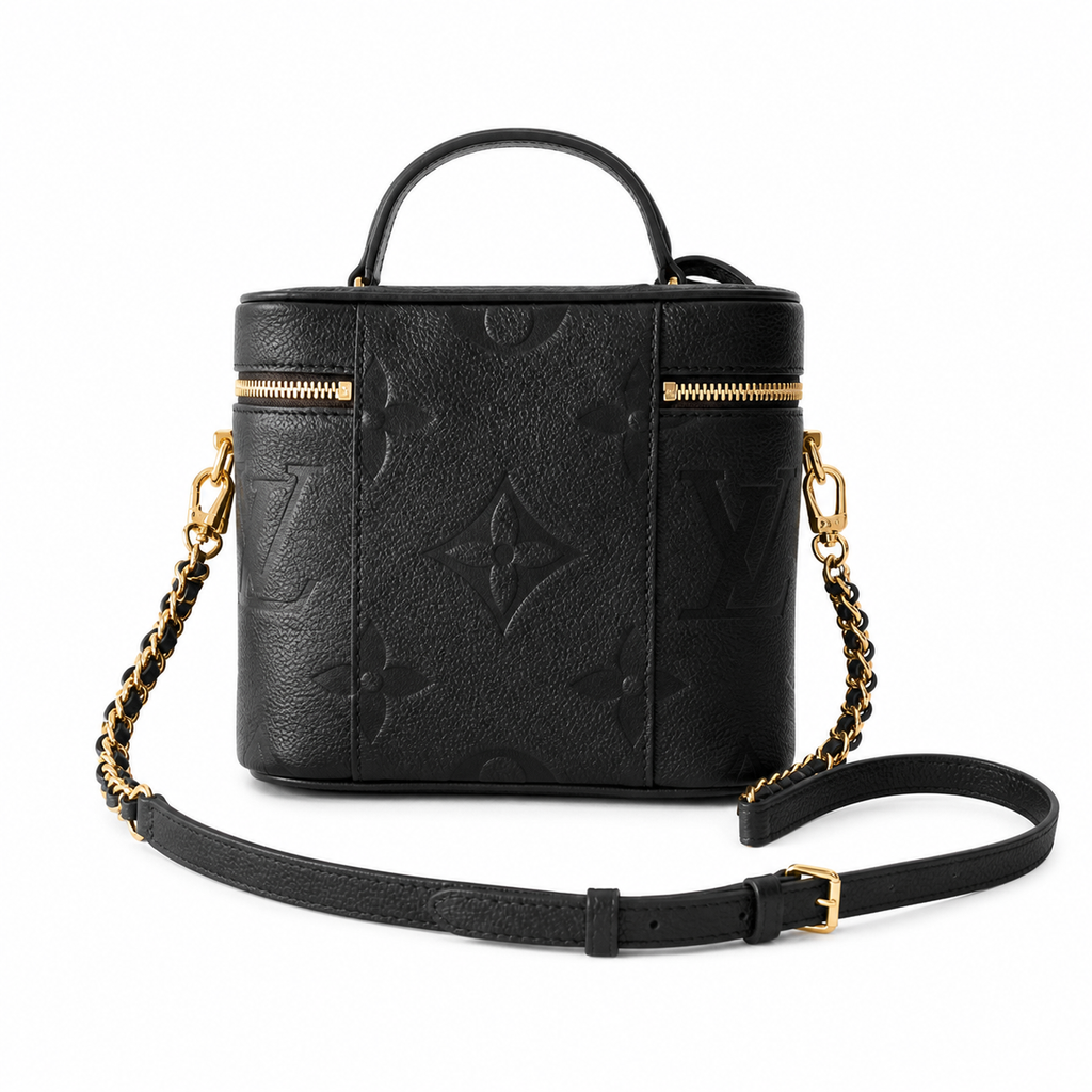 Louis Vuitton Vanity PM — Monogram Empreinte Leather in Black