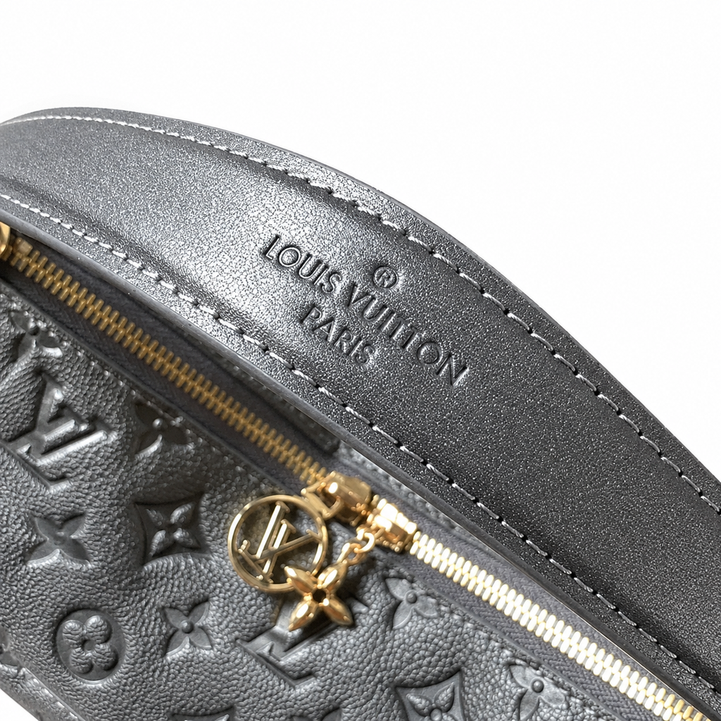 Louis Vuitton Boulogne — Gris Giant Empreinte, Diagonal Zip & LV Circle Zipper Pull