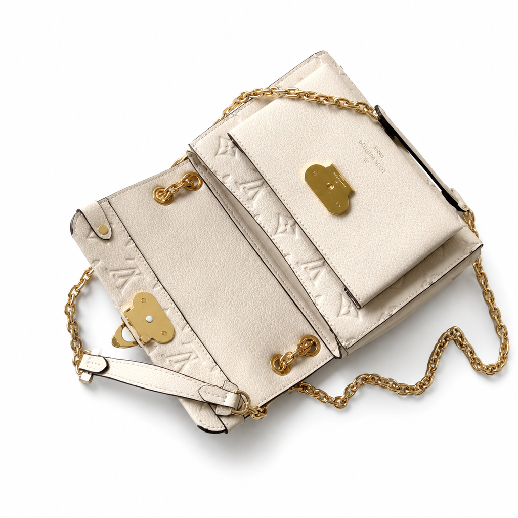 Louis Vuitton Vavin BB — Monogram Empreinte Leather in Crème