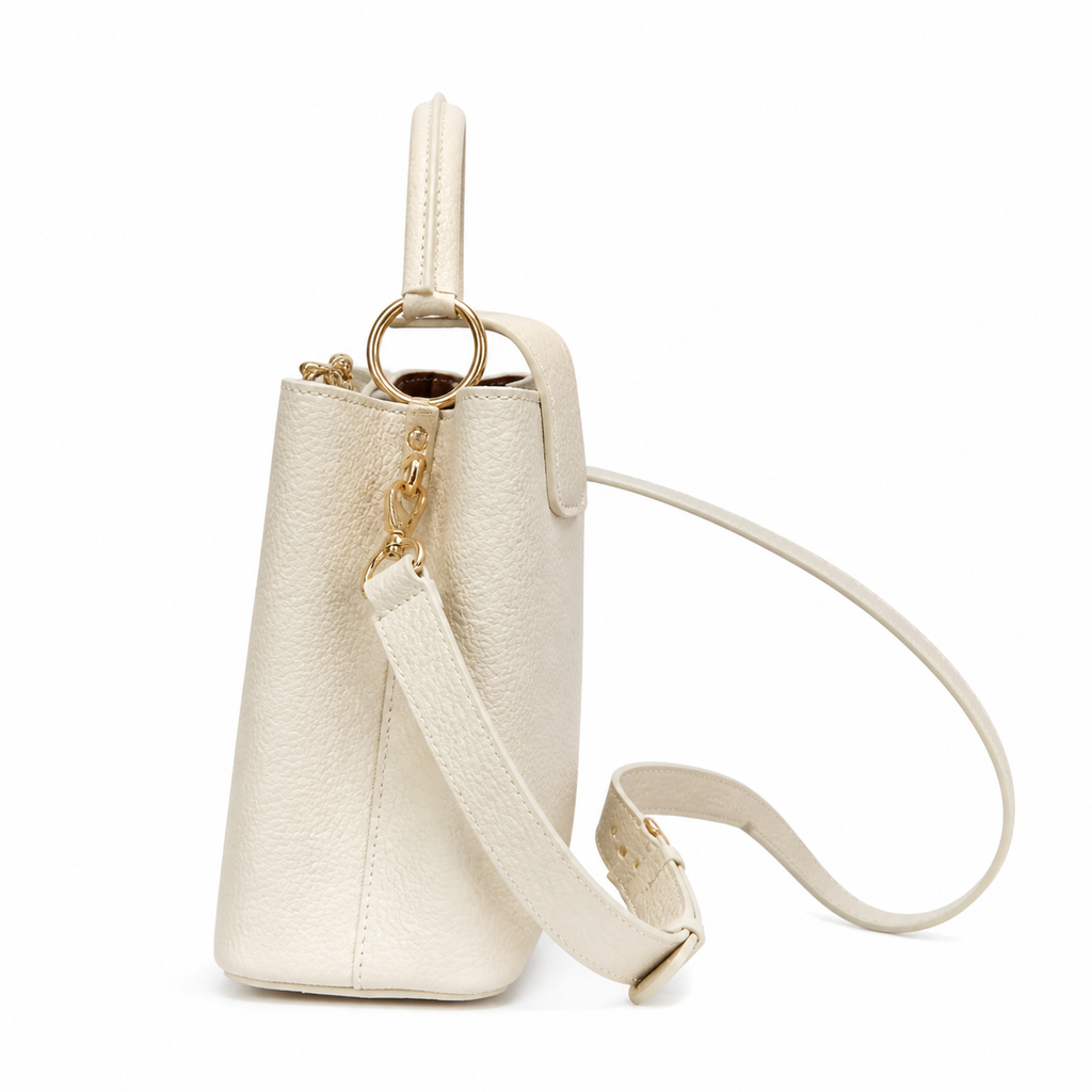 Louis Vuitton Capucines BB — Crème Taurillon, Dual-Layer LV Clasp & Horseshoe Hardware