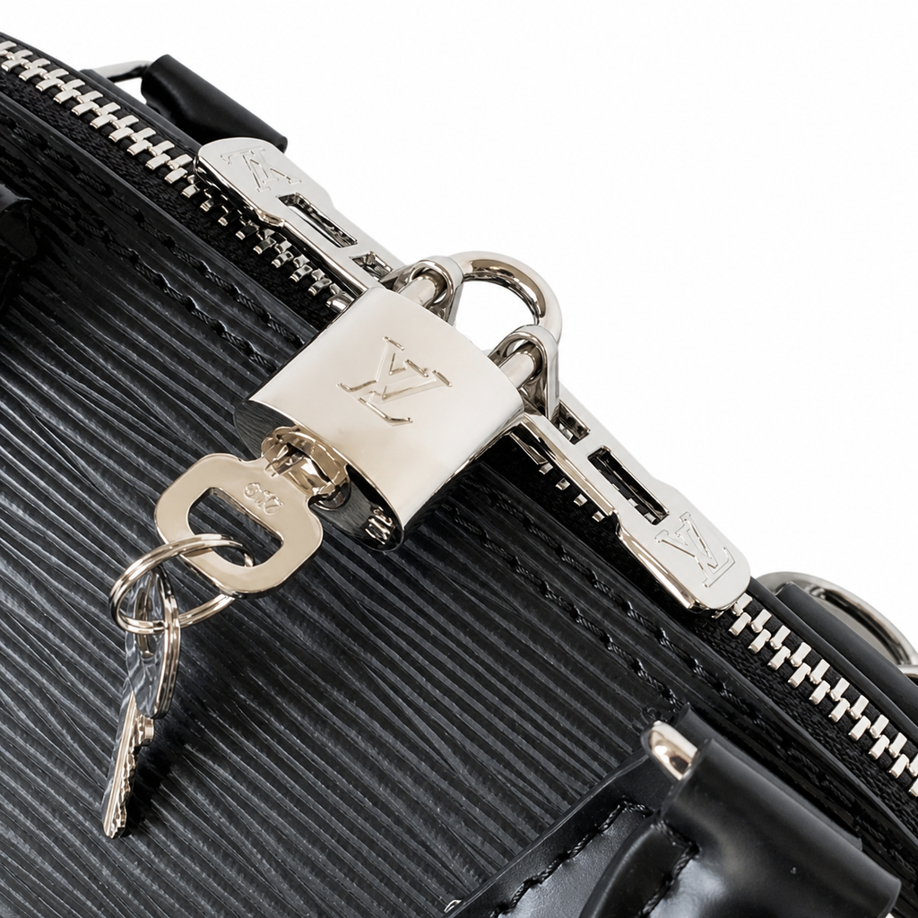 Louis Vuitton Alma BB — Epi Leather in Noir with Silver Lock & Key