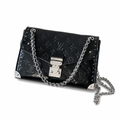 Louis Vuitton Dauphine MM — Noir Patent Monogram Embossed